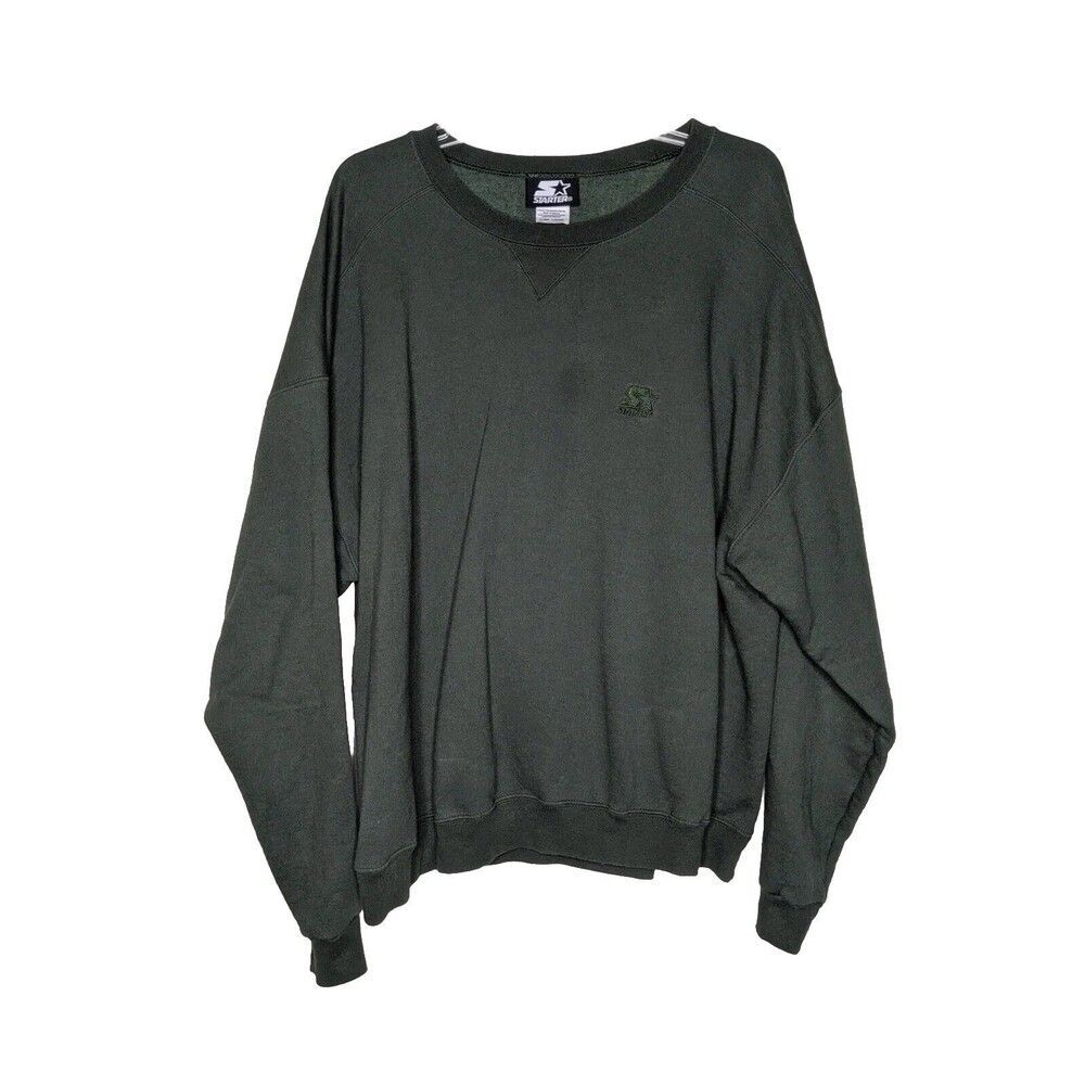 Vintage Starter Essentials Sweatshirt Size XL Olive Green